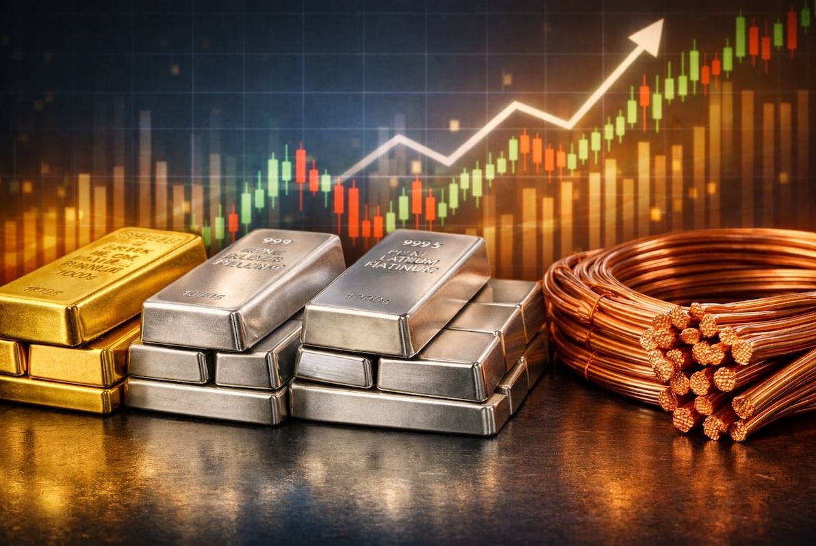 Metales preciosos en auge y dólar débil en el inicio del año